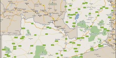 Zemljevid za podrobni Zambija